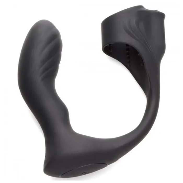 Male Sex Toys | XR Brand 7X Silicone Prostate Plug With Ball Stretcher And Remote