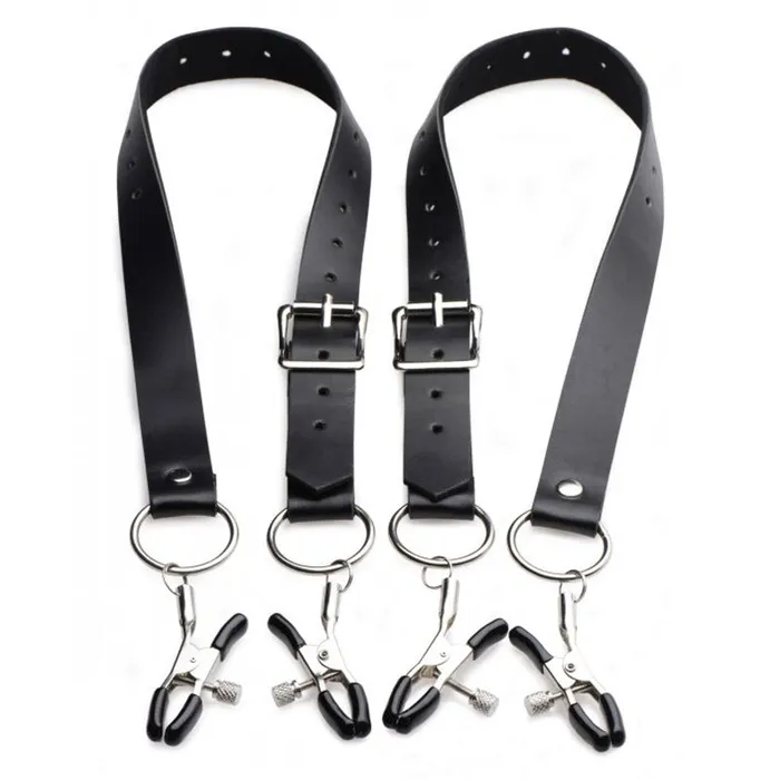 Male Sex Toys | XR Brand Spread Labia Spreader Straps with Clamps