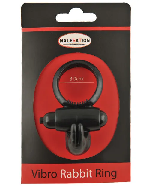 MALESATION Vibro Rabbit Ring Black Malesation Vibrators