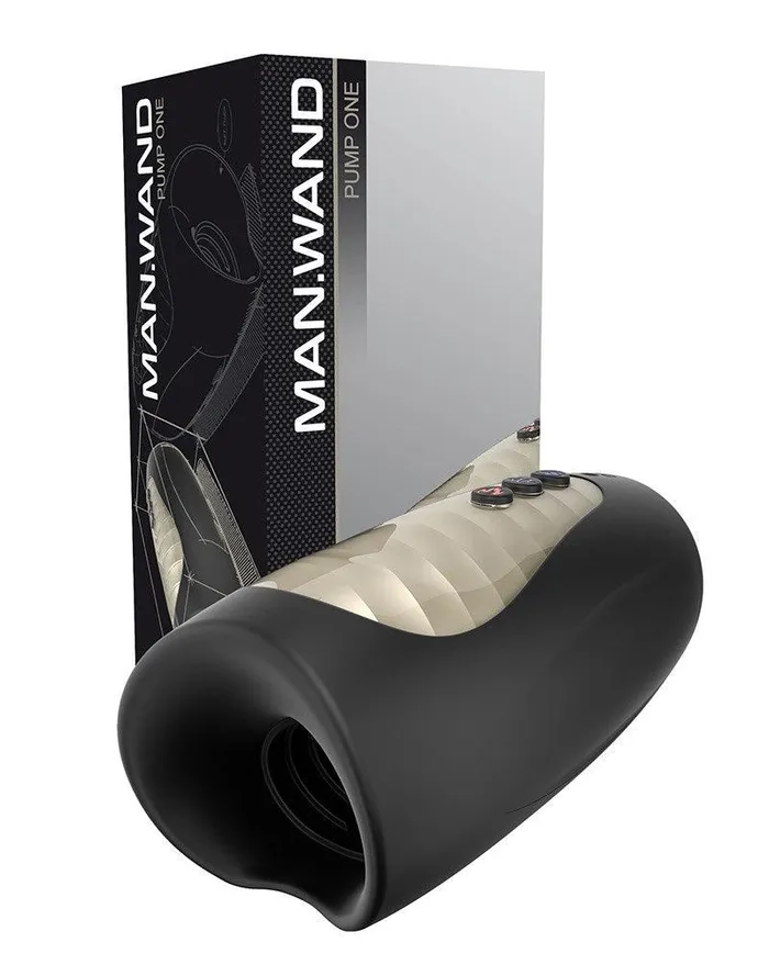 ManWan Male Sex Toys ManWand Pump One Masturbator Zwart