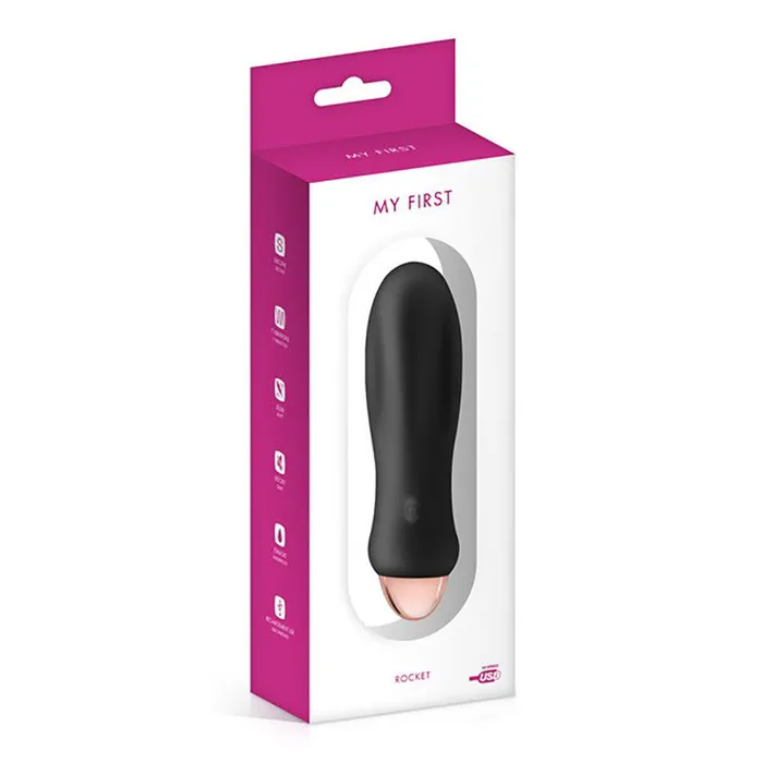 My First - Rocket Vibrator - Zwart | My First Female Sex Toys