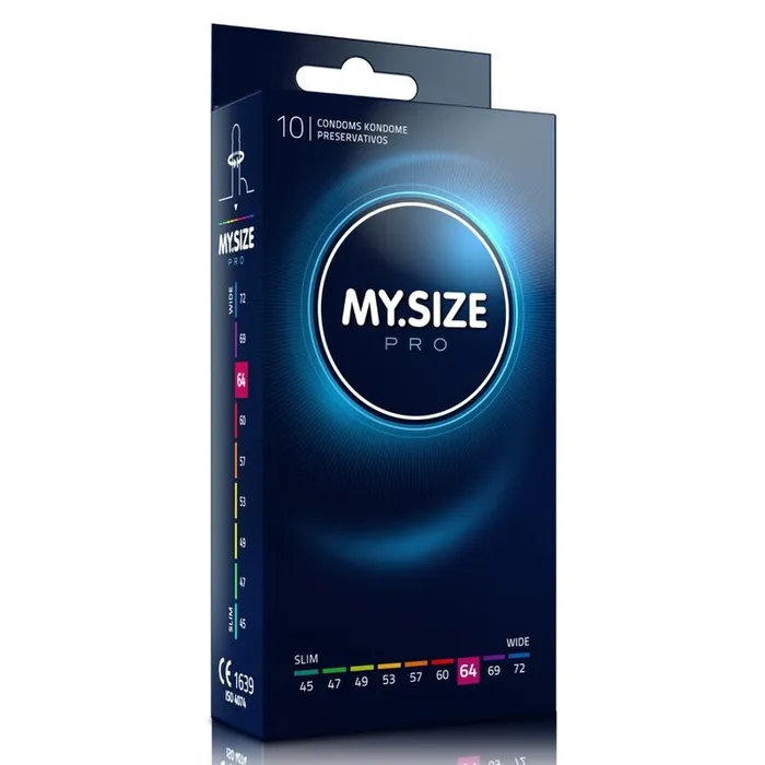 My Size Pro Female Sex Toys Profilattici MySize Pro 64 mm Confezione da 10 pezzi