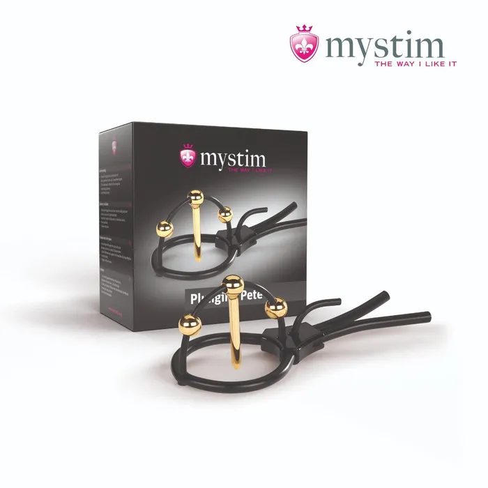 Mystim Electrosex Plunging Pete Corona Strap With Urethral Sound Mystim Male Sex Toys