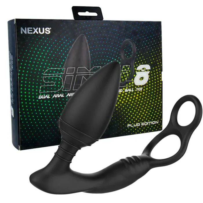 Nexus Anal | Nexus - Simul8 Plug Edition - Dubbele Anaal & Perineum Vibrator - Zwart