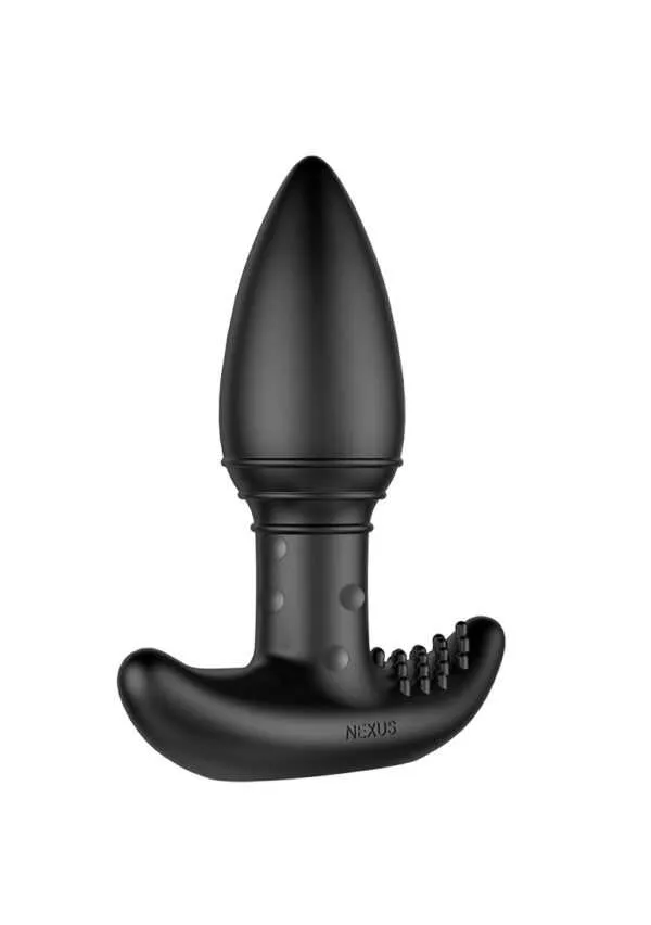 Nexus - B-Stroker - Masserende Buttplug met Strelende Nopjes voor Perineum - Zwart | Nexus Male Sex Toys