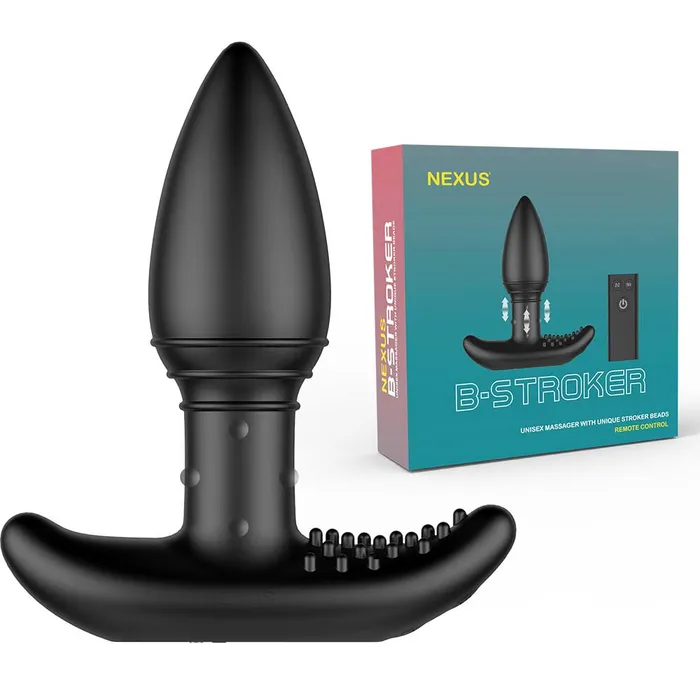 Nexus - B-Stroker - Masserende Buttplug met Strelende Nopjes voor Perineum - Zwart | Nexus Male Sex Toys