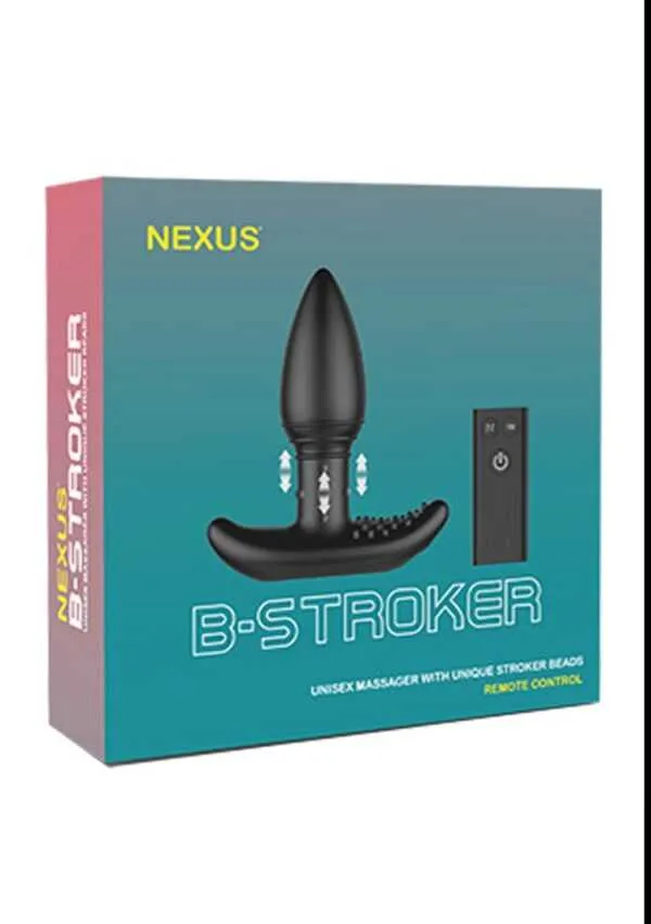 Nexus - B-Stroker - Masserende Buttplug met Strelende Nopjes voor Perineum - Zwart | Nexus Male Sex Toys