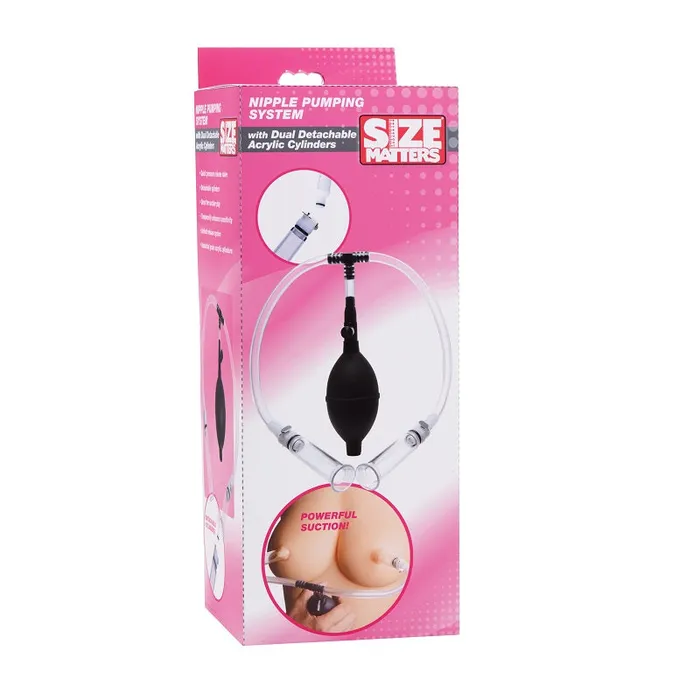 Nipple Pumping System with Dual Cylinders XR Brand Female Sex Toys