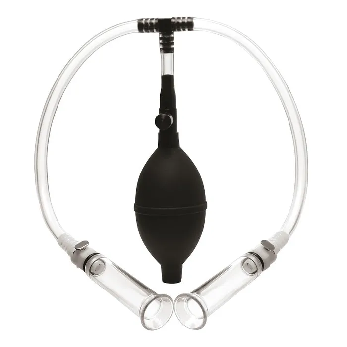 Nipple Pumping System with Dual Cylinders | XR Brand Female Sex Toys