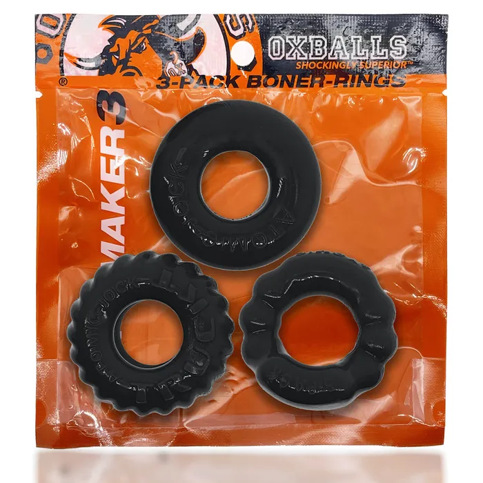 Oxballs (D) Oxballs - Bonemaker Cockring Set - Zwart | Anal