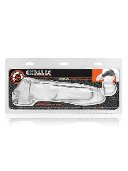 Oxballs - Fido - Penis Sleeve met Animal Knot - Rekbaar TPR - Zwart - Puppy Play | Oxballs Male Sex Toys