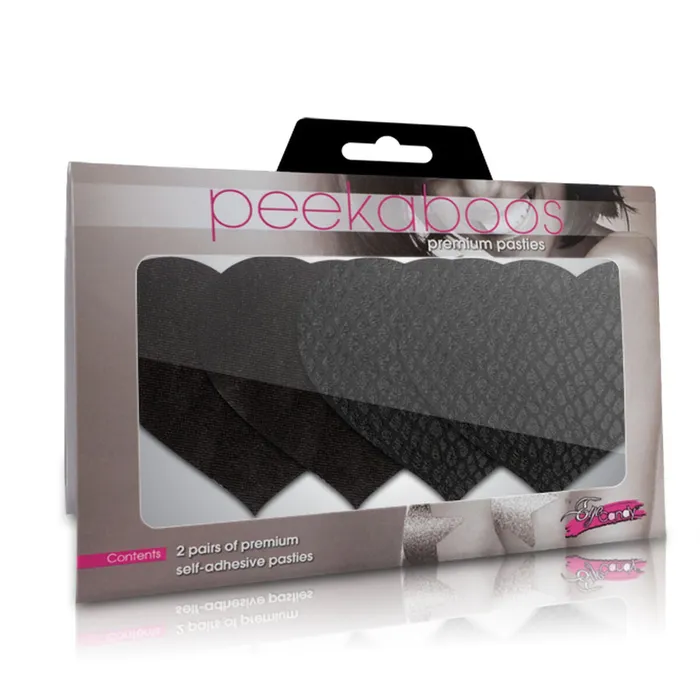 Peekaboo Vibrators | Paracapezzoli Peekaboo Nero Taglia unica Cuori