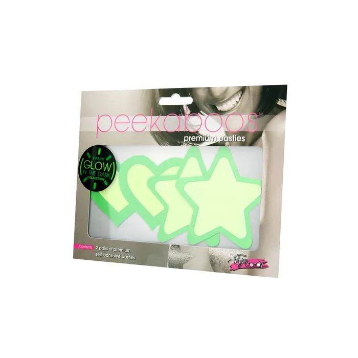 Peekaboo Vibrators | Paracapezzoli Peekaboo Verde Taglia unica Cuori Stelle