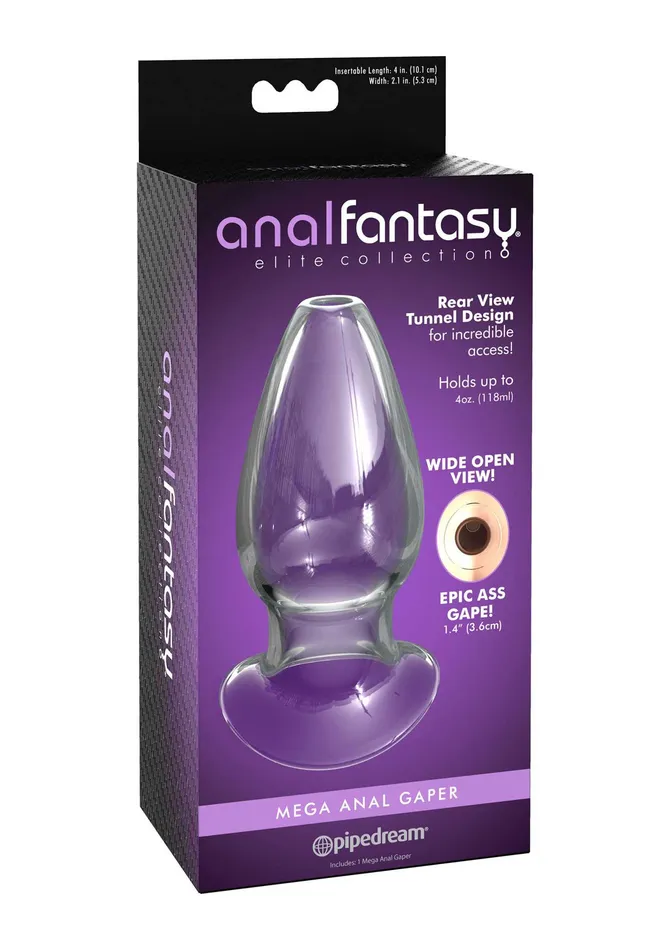 Pipedream Anal | Pipedream - Anal Fantasy Elite Mega Anal Glass Gaper - Holle Glazen Buttplug - Transparant