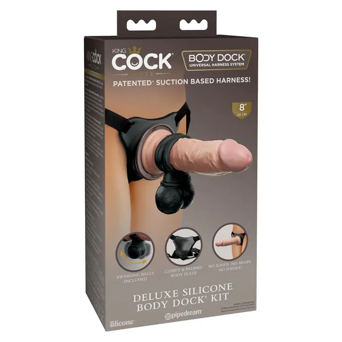 Pipedream Female Sex Toys King Cock Elite Deluxe Silicone Body Dock Kit