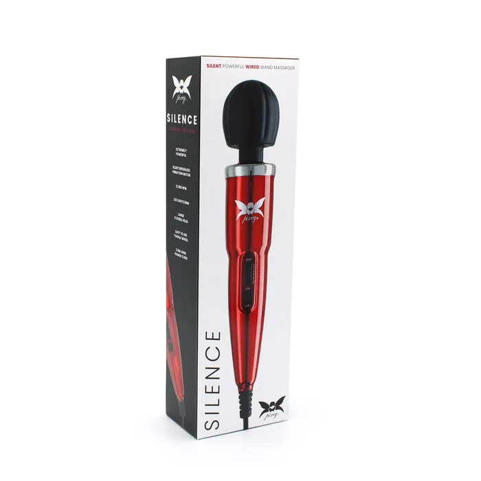 Pixey Female Sex Toys | Pixey Silence - Wand Vibrator - Massager - Cherry Edition - Zeer Stil - Uitzonderlijk Krachtig