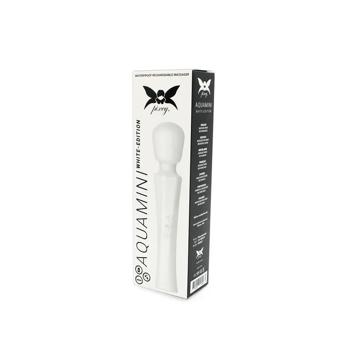 Pixey Pixey - Aqua Mini Wand Vibrator - The White Edition - Sterke en Stille Motor - Wit | Female Sex Toys