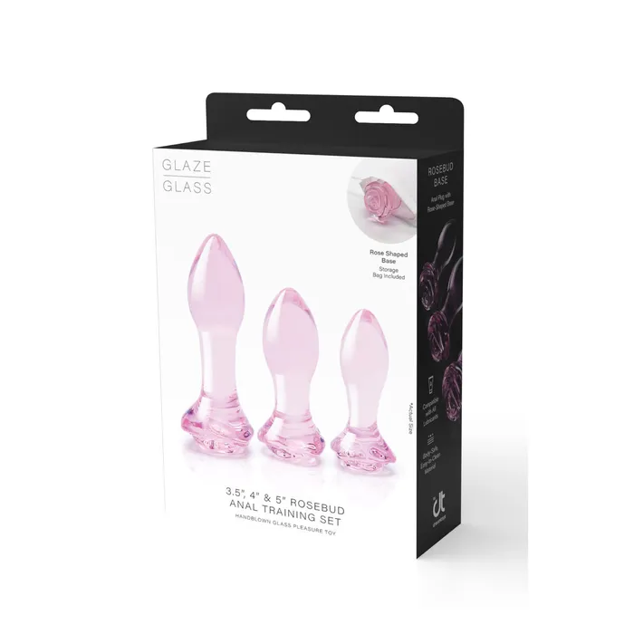 Plug Anale Dream Toys Glaze Rosa 3 Pezzi | Dream Toys Anal