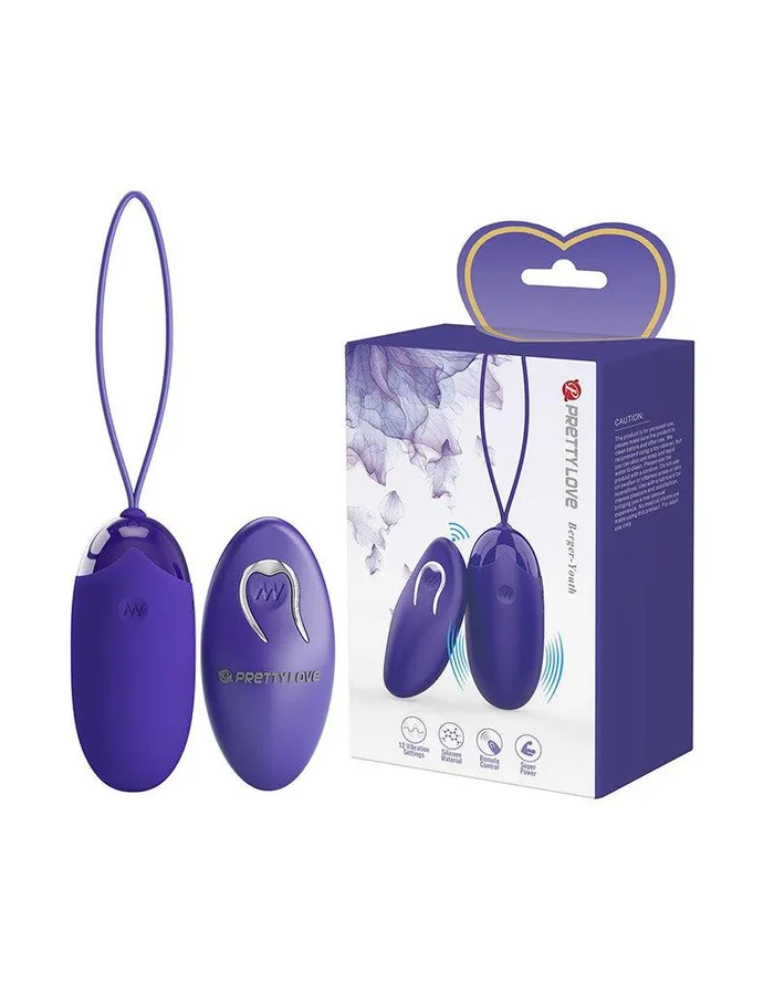 Pretty Love - Berger Youth - Oplaadbaar Vibrerend Eitje Met Afstandsbediening - Paars | Pretty Love Vibrators