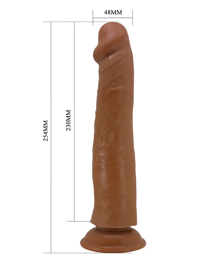 Pretty Love Pretty Love - Sharife - Sliding Skin Realistische Dildo - 25,4 cm - Bruin | Vibrators