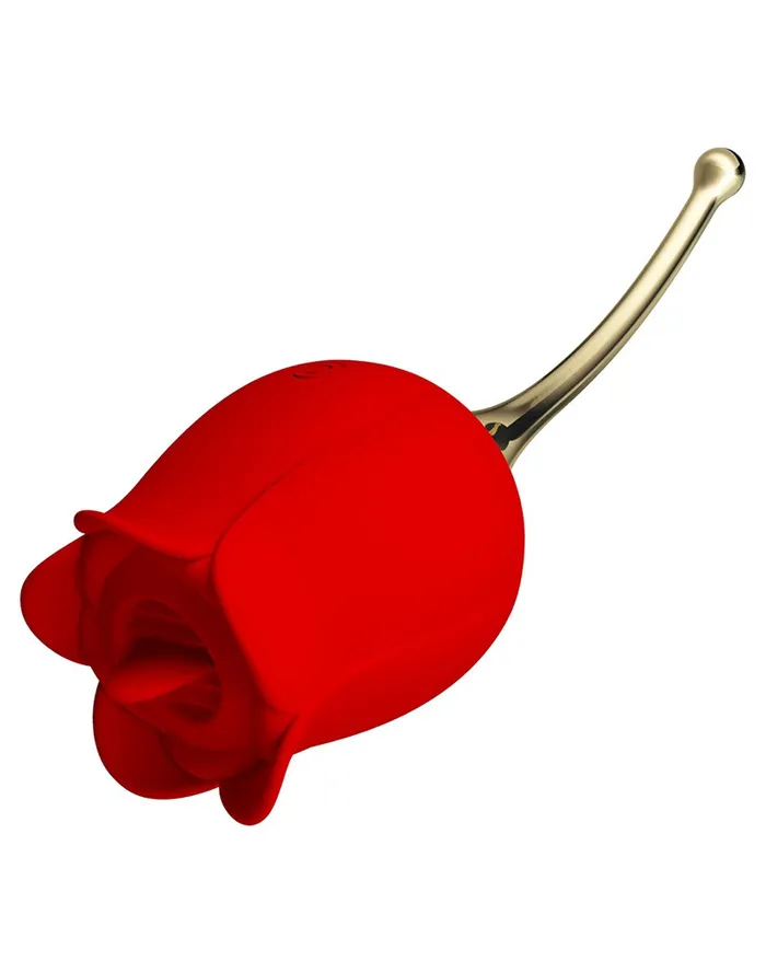 Pretty Love Vibrators | Pretty Love - Clitoris Vibrator Met likstimulator Rose Lover - Rood/Goud