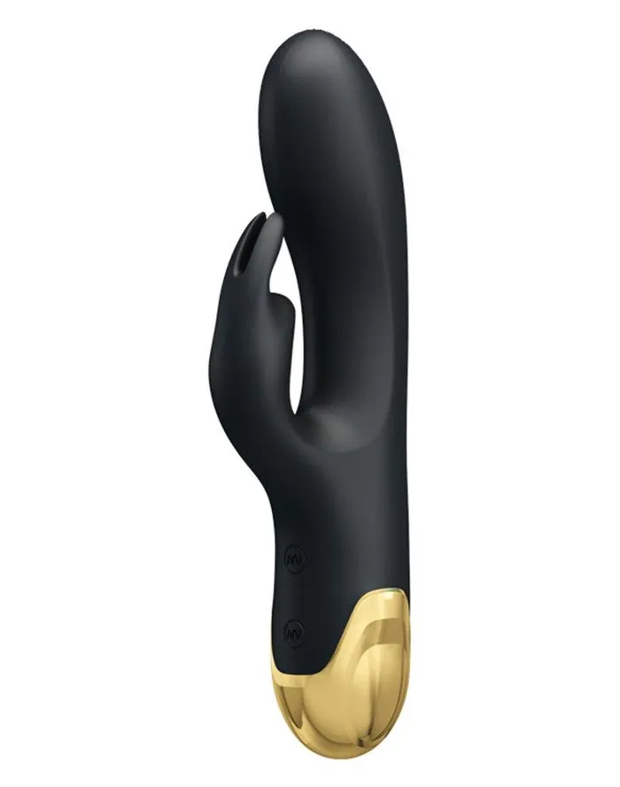 Pretty Love Vibrators | Pretty Love - Royal Pleasure Double Pleasure Vibrator - Zwart/Goud