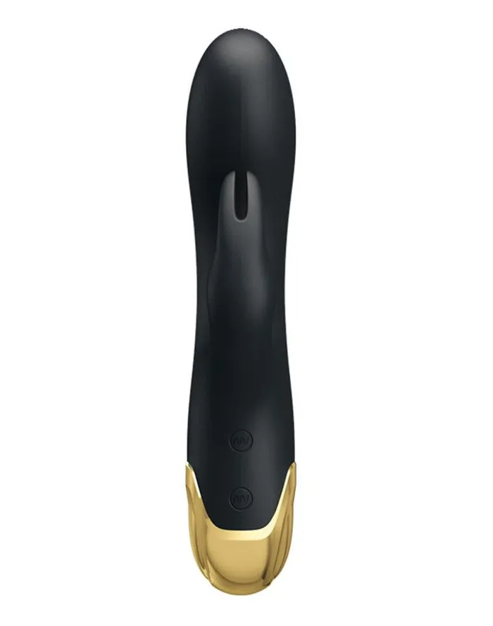 Pretty Love Vibrators | Pretty Love - Royal Pleasure Double Pleasure Vibrator - Zwart/Goud