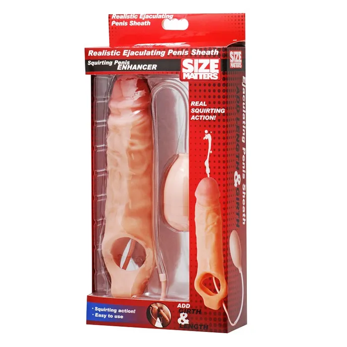 Realistic Ejaculating Penis Enlargement Sheath Packaged XR Brand Male Sex Toys