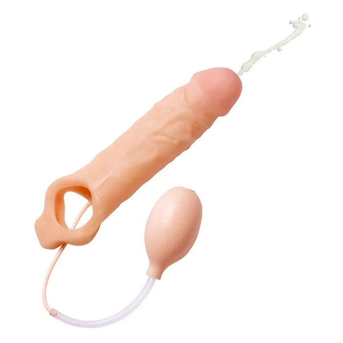 Realistic Ejaculating Penis Enlargement Sheath- Packaged | XR Brand Male Sex Toys