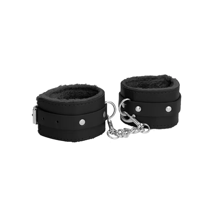 Restraints Ouch Plush Leather Ankle Cuffs