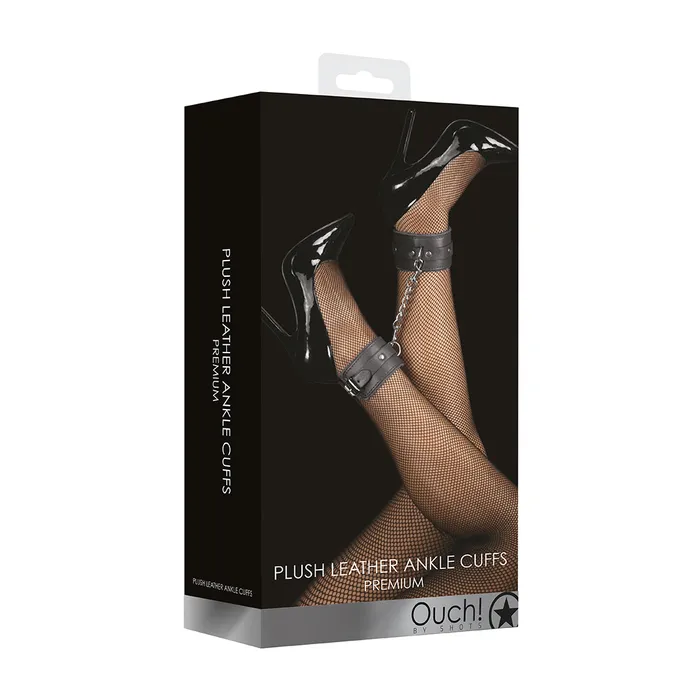 Restraints | Ouch! Plush Leather Ankle Cuffs