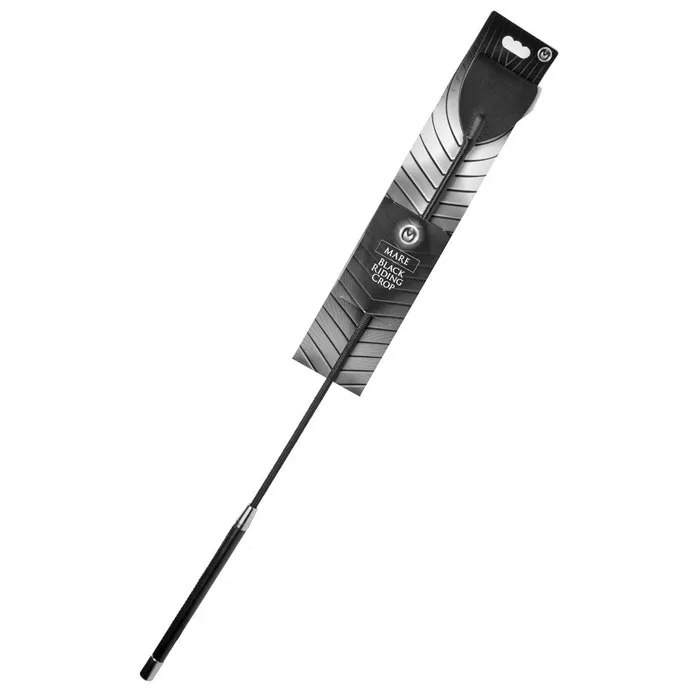 Restraints XR Brand Mare Black Leather Riding Crop