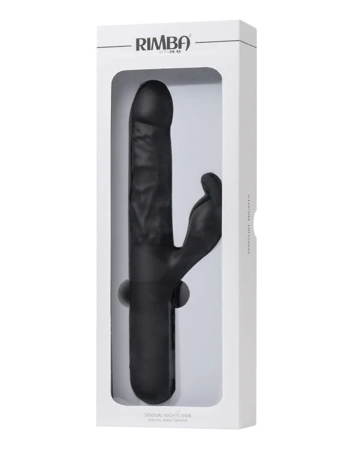 Rimba Rimba - Sensual Nights SN06 - Realistische Rabbit Vibrator - Zwart | Female Sex Toys