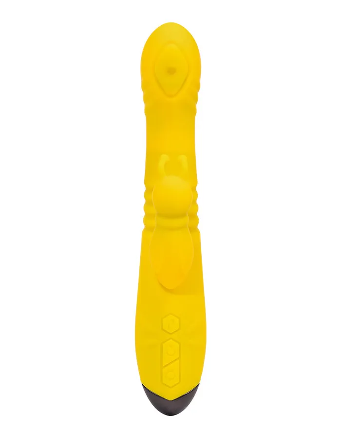 Rimba Rimba Toys - Malmö - Stotende en Kloppende Rabbit Vibrator - Geel | Vibrators