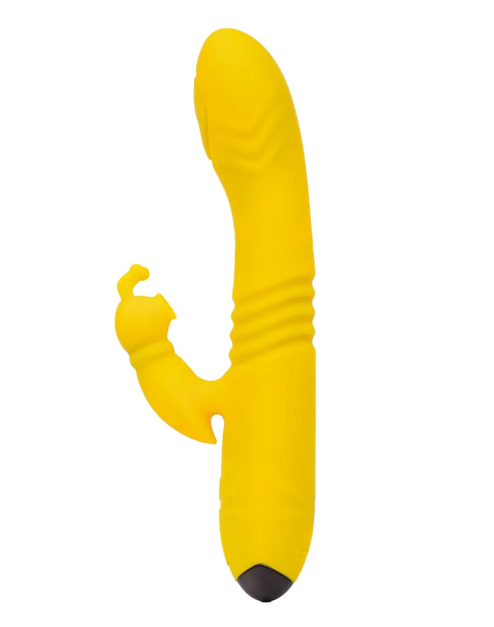 Rimba Rimba Toys - Malmö - Stotende en Kloppende Rabbit Vibrator - Geel | Vibrators