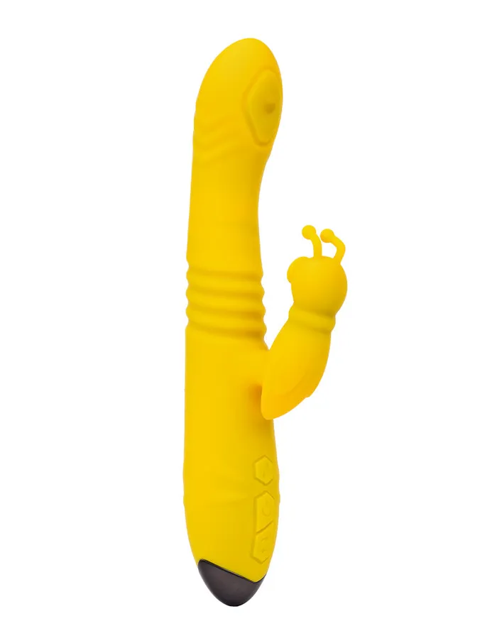 Rimba Rimba Toys - Malmö - Stotende en Kloppende Rabbit Vibrator - Geel | Vibrators