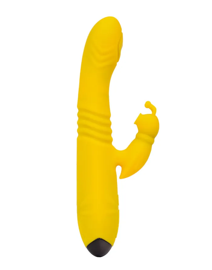 Rimba Rimba Toys - Malmö - Stotende en Kloppende Rabbit Vibrator - Geel | Vibrators