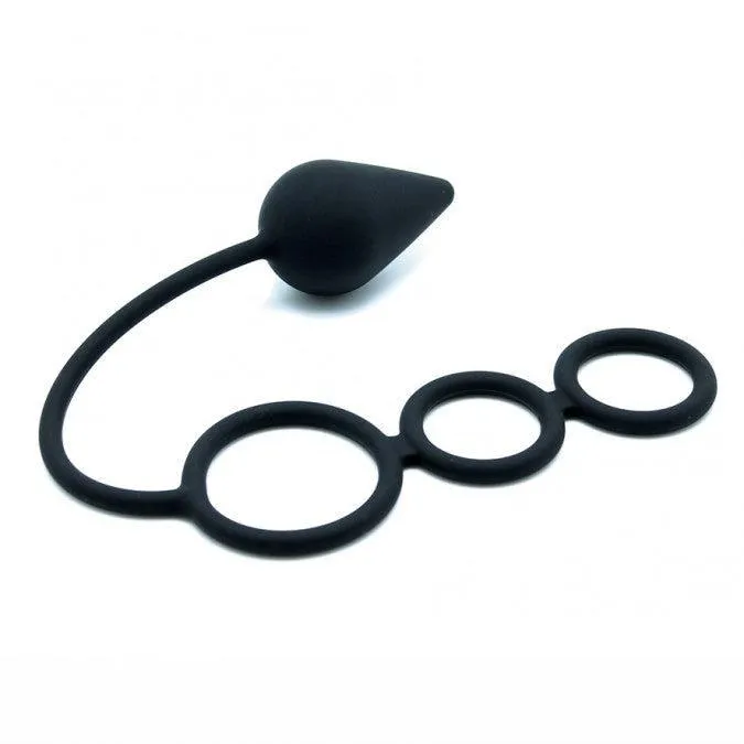 Rimba Vibrators Rimba Siliconen Cockring Met Buttplug 46 mm