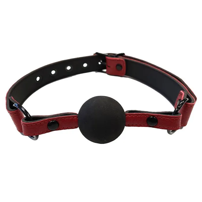 Rouge Leather Ball Gag with Rubber Ball Rouge Garments Ltd Male Sex Toys