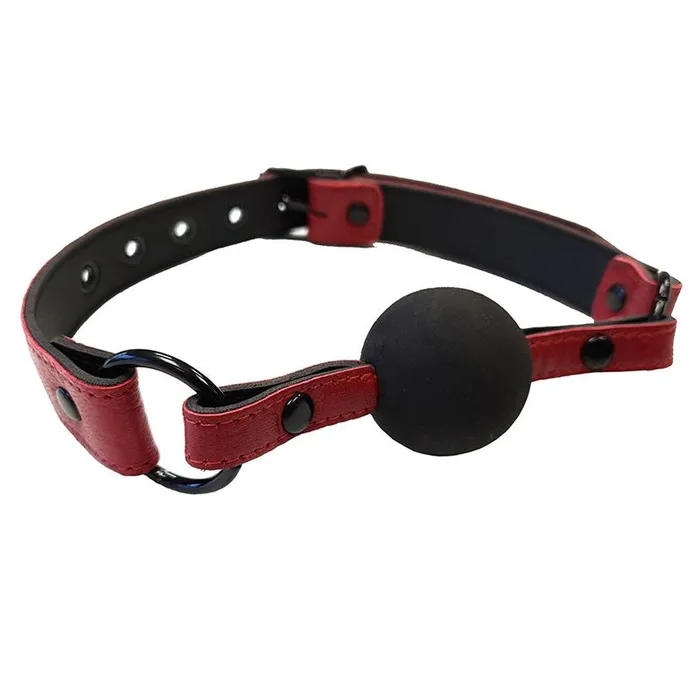 Rouge Leather Ball Gag with Rubber Ball | Rouge Garments Ltd Male Sex Toys