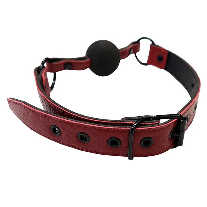 Rouge Leather Ball Gag with Rubber Ball | Rouge Garments Ltd Male Sex Toys