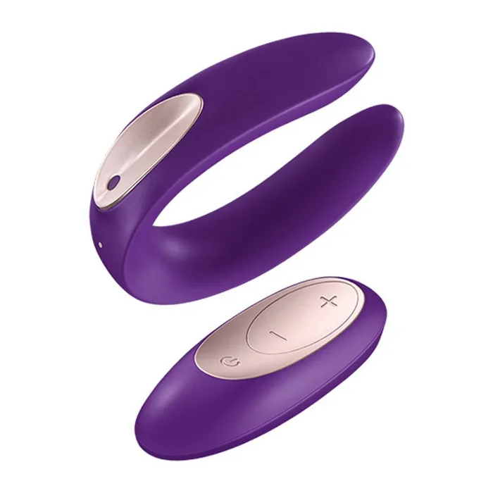 Satisfyer Vibrators Double Plus Remote Partner Vibrator Purple