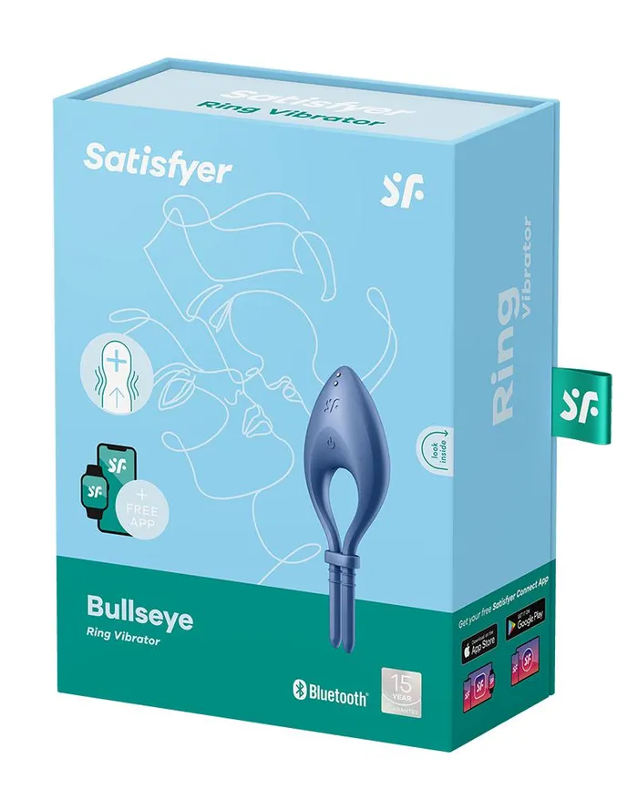 Satisfyer Vibrators | Satisfyer - Bull's Eye - Vibrerende Cockring Met App Control - Blauw