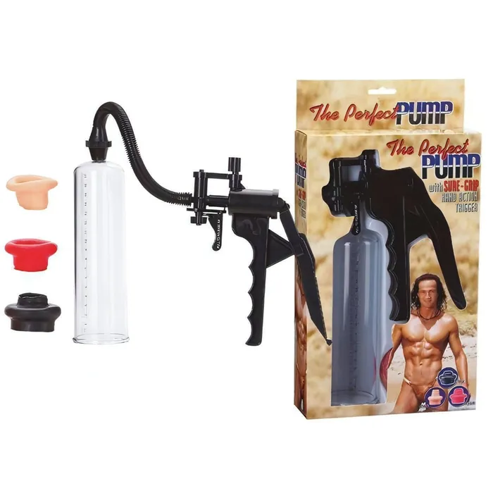 Seven Creations Male Sex Toys The Pefect Pump Pompa per allungamento pene a pistola Compreso un kit di guaine intercambiabili