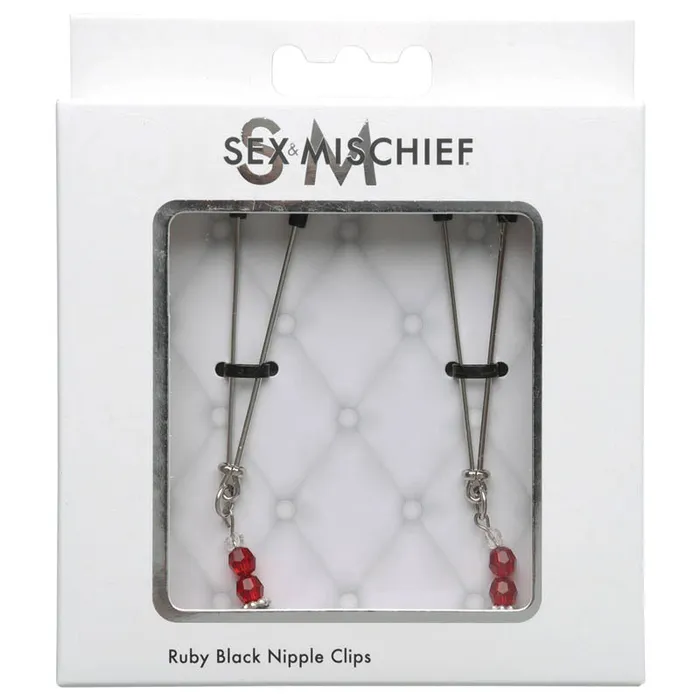 Sex Mischief Ruby Black Nipple Clips Sportsheets Couples