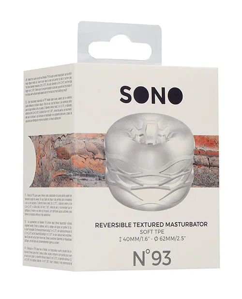 Sono Male Sex Toys Shots Sono No 93 Reversible Textured Masturbator Transparent