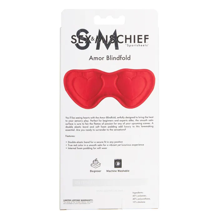 Sportsheets Couples | Mascherina Sportsheets Sex & Mischief Rosso