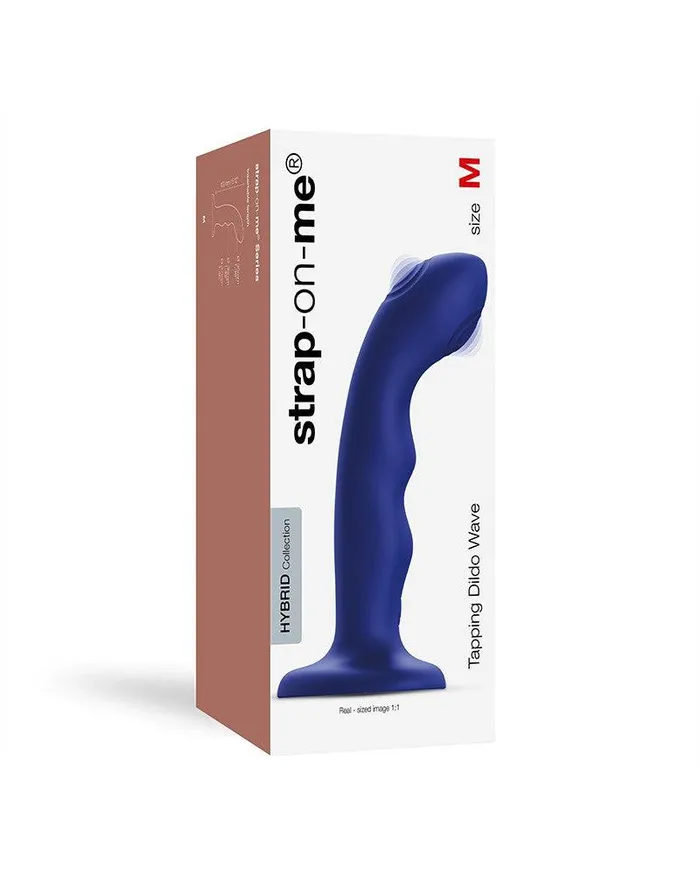 Strap-On-Me Female Sex Toys | Strap-On-Me - Wave - Tapping Dildo - Met Tapping Functie - Blauw