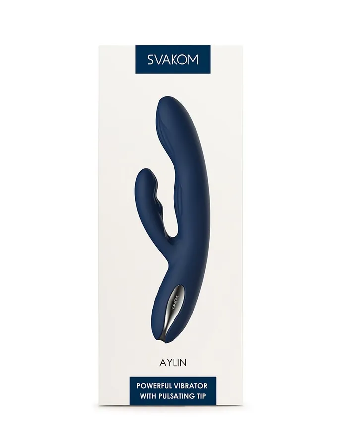 Svakom - Aylin - Rabbit Vibrator Met Vibrerende Tip - Blauw | SVAKOM Female Sex Toys