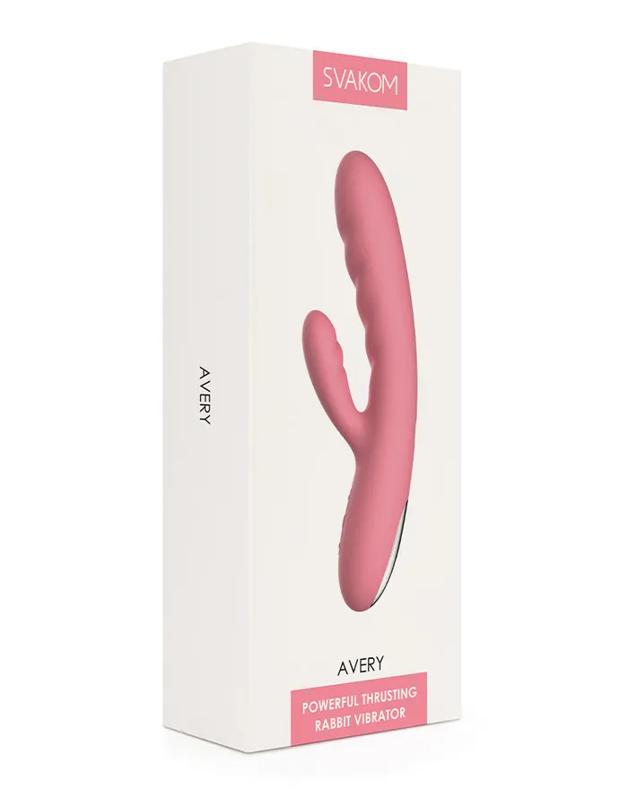 SVAKOM Vibrators | Svakom - Avery - Stotende Rabbit Vibrator - Strawberry Pink